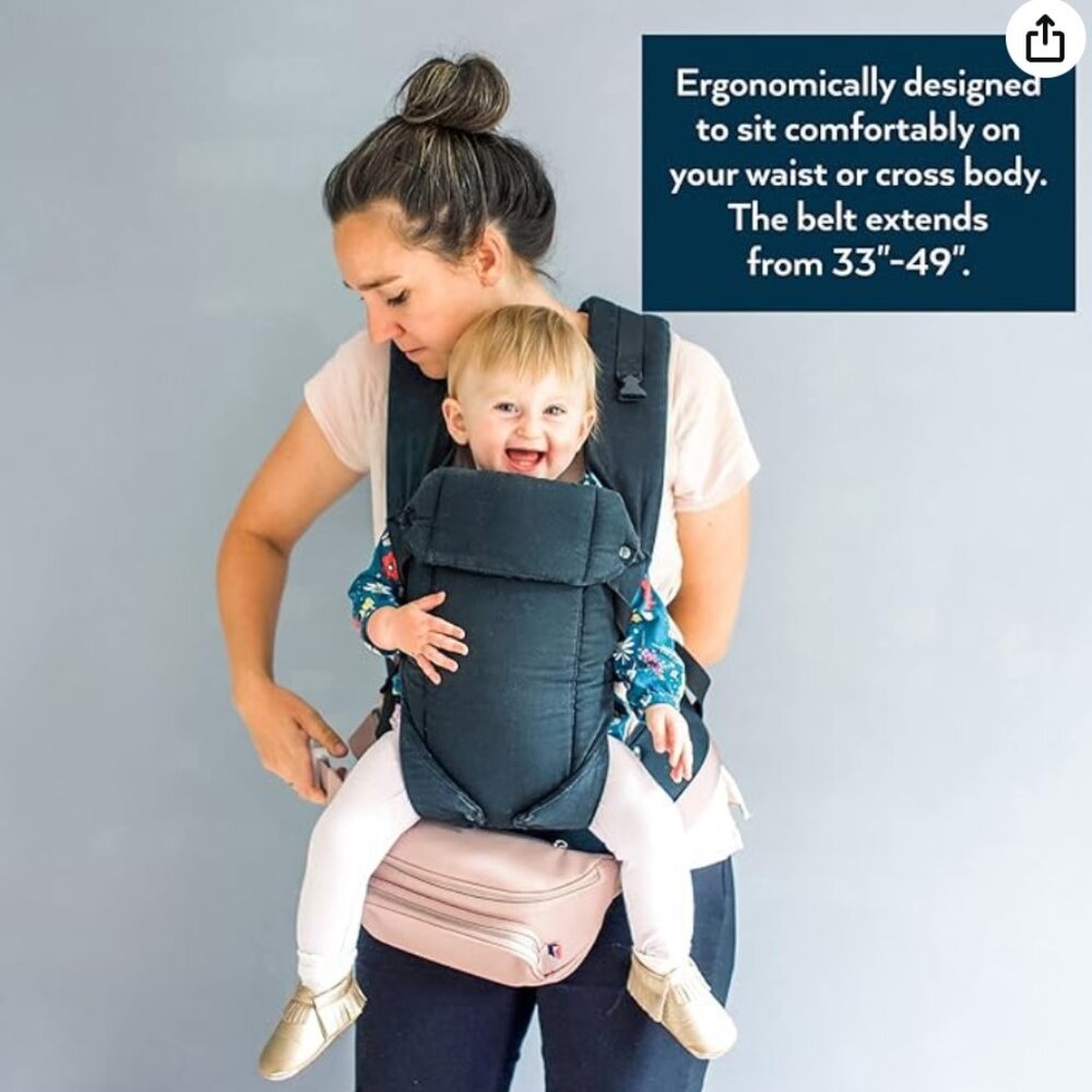 Kibou Vegan Premium Leather Fanny Pack Diaper Bag With Detachable Compact Changi